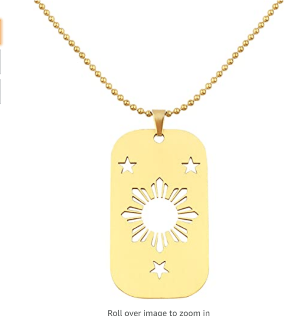 Filipina/Pinay Stars Sunkissed Dog Tag Necklace
